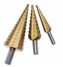 BGS Sats med 3 st stegborr HSS-G TiN, Ø4-30 mm