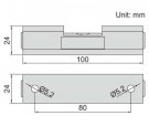 INSIZE Mini maskinvattenpass 100 mm (0.1 mm/m)