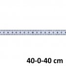 Självhäftande måttband, vitt, 40-0-40 cm
