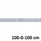 Självhäftande måttband, vitt, 100-0-100 cm