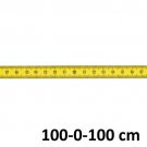 Självhäftande måttband, gult, 100-0-100 cm