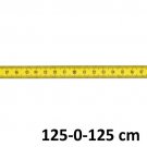 Självhäftande måttband, gult, 125-0-125 cm