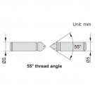 INSIZE Mätspetsar för utvändig gänga (55°), 4.5-3.5TPI