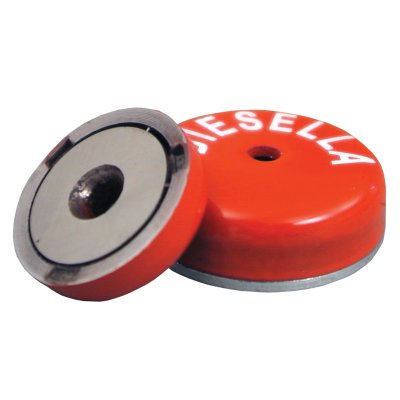 AlNiCo magnet Ø38 mm, höjd 10.5 mm, hål Ø4.75 mm