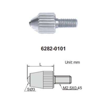 INSIZE Mätspets kulspets L=7.3 mm (hårdmetall)