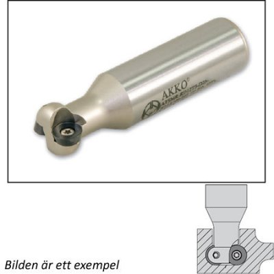 AKKO T-spårsfräs 17x7 mm Z=2 (för RDMT 0702)