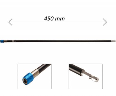 BGS Bitshållare 1/4" Quick-Release L=450 mm