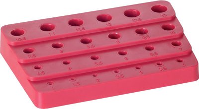 Borrställ för 41 st borr Ø1-5 mm x 0.1 mm