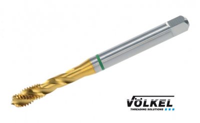 VÖLKEL Maskingängtapp HSSE-PM TiN, Grön ring, M4 x 0.7