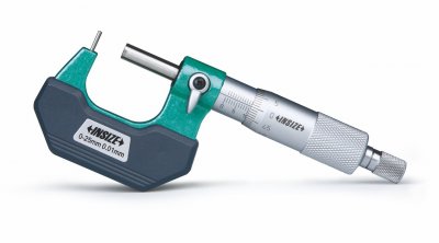 INSIZE Mikrometer med cyl. anslag, 25-50 mm x 0.01 mm, Typ B