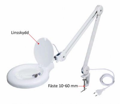 INSIZE Förstoringslampa LED Ø12 cm 5D (2.25X)