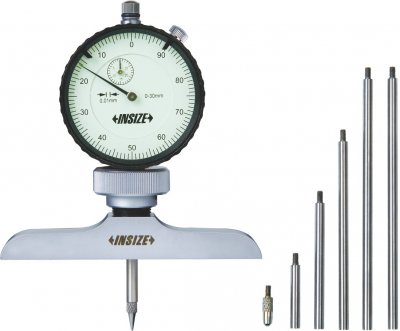 INSIZE Analog djupindikator, 0-300 mm x 0.01 mm (101.5x17 mm)