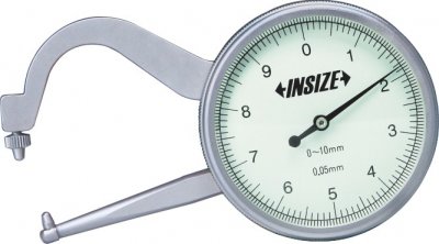 INSIZE Analog tjockleksmätare, 0-10 mm x 0.05 mm, L=35 mm