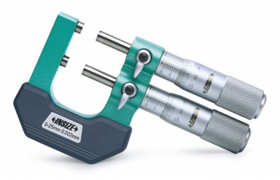 INSIZE Tolerans-mikrometer, 0-25 mm