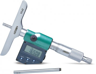 INSIZE Digital djupmikrometer, 0-300 mm / 0-12"