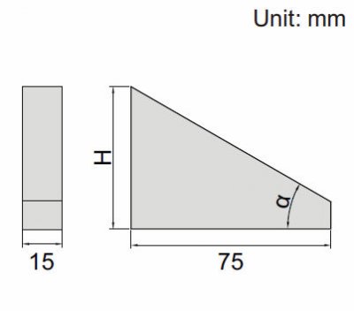 INSIZE Vinkelnormal 1° (för vinkelkontroll)