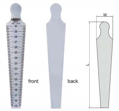 INSIZE Tunn mätkil 45-60 mm x 0.1 mm