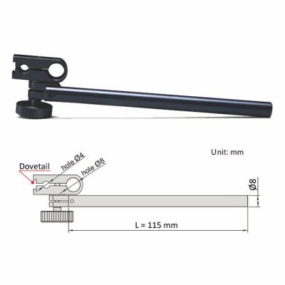 INSIZE Hållare för mätur (Ø8x115mm)