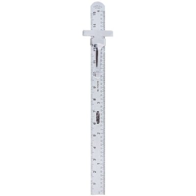 INSIZE Linjal med clips 150 mm / 6"