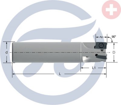 LAMINA LT 731 Ø25 mm Z=2 L=220 mm (APKT 1604)