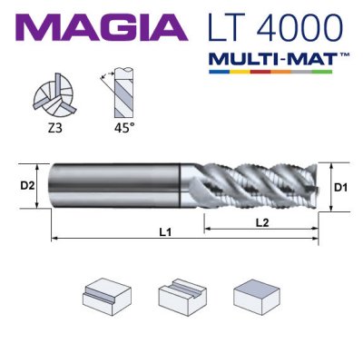 LAMINA MAGIA Pinnfräs Spåndelande Z3 Ø4 mm