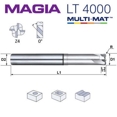 LAMINA MAGIA Pinnfräs High Feed Z4 Ø12 mm