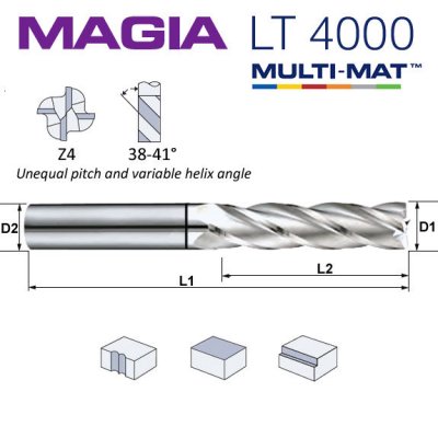 LAMINA MAGIA Pinnfräs Z4 LONG Ø3 mm