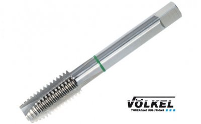VÖLKEL Maskingängtapp HSSE, Grön ring, M12 x 1.25