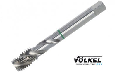 VÖLKEL Maskingängtapp med grön ring, JIS B-4430 Form C/39°RSP, HSSE, M16 x 1.0