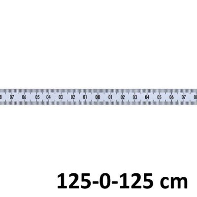 Självhäftande måttband, vitt, 125-0-125 cm