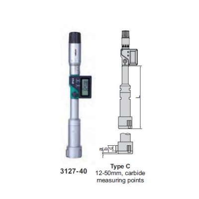 INSIZE Digital 3-punkts innermikrometer, 30-40 mm x 0.001 mm