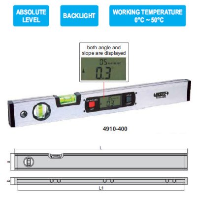 INSIZE Digitalt vattenpass, längd 40 cm