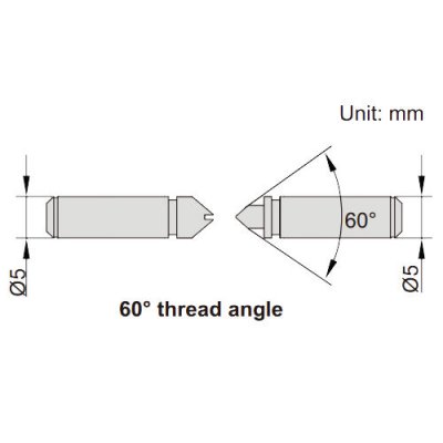 INSIZE Mätspetsar för utvändig gänga (60°), 0.4-0.5mm/64-48TPI