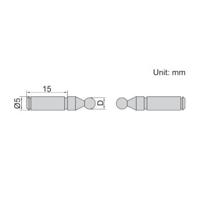 INSIZE Mätspetsar med kula, SØ2.5mm