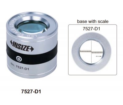 INSIZE Mätlupp 10X med skala och LED-belysning