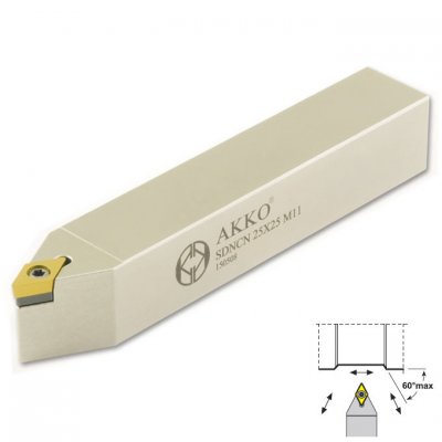 AKKO Svarvstål för DCMT 0702**, skaft 10x10 mm