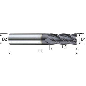 Pinnfräs hårdmetall Z4 Ø5 mm