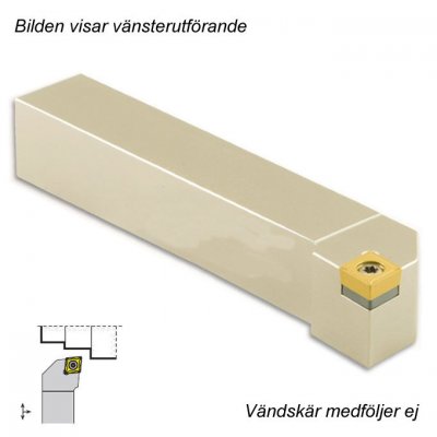AKKO Svarvstål för CCMT 09T3** Skaft 20 mm, vänster