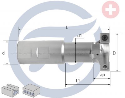 LAMINA T-spårsfräs 21x9 mm (SPMT 060304)