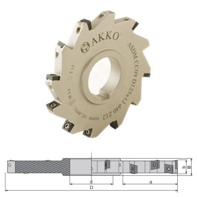 AKKO Skivfräs 125x8 mm för skär CCMT 0602