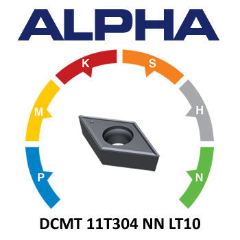LAMINA ALPHA DCMT 11T304-NN, LT10 (10 st)